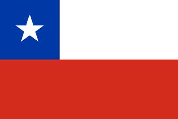 A photograph of the Chilean flag